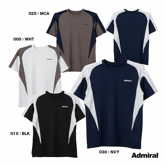 アドミラル Admiral テニスウェア メンズ バイカラーナローシェイプTEE ATMA604