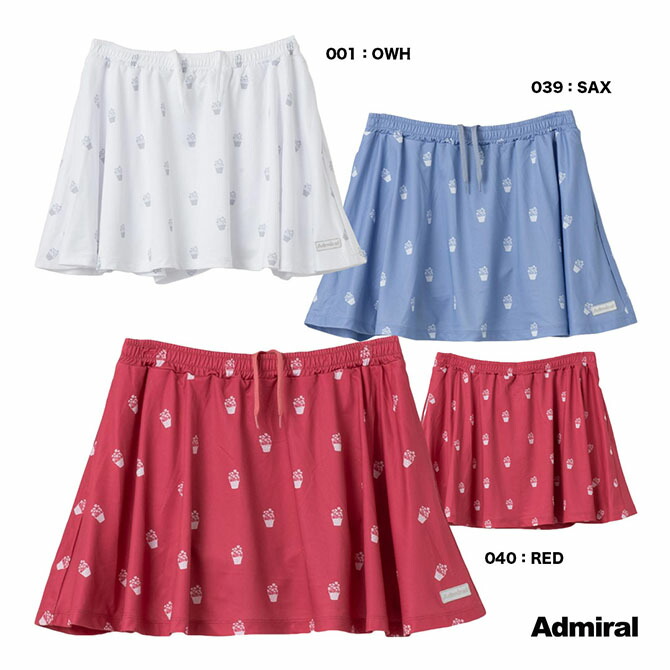 アドミラル Admiral テニスウェア レディス フラワーバスケットアイコンスコート ATLA623