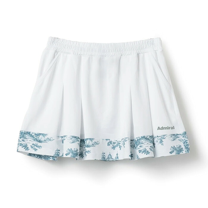 アドミラル〔Admiral〕 グラフィックヘムタックプリーツスコート  ATLA605(WHT00)