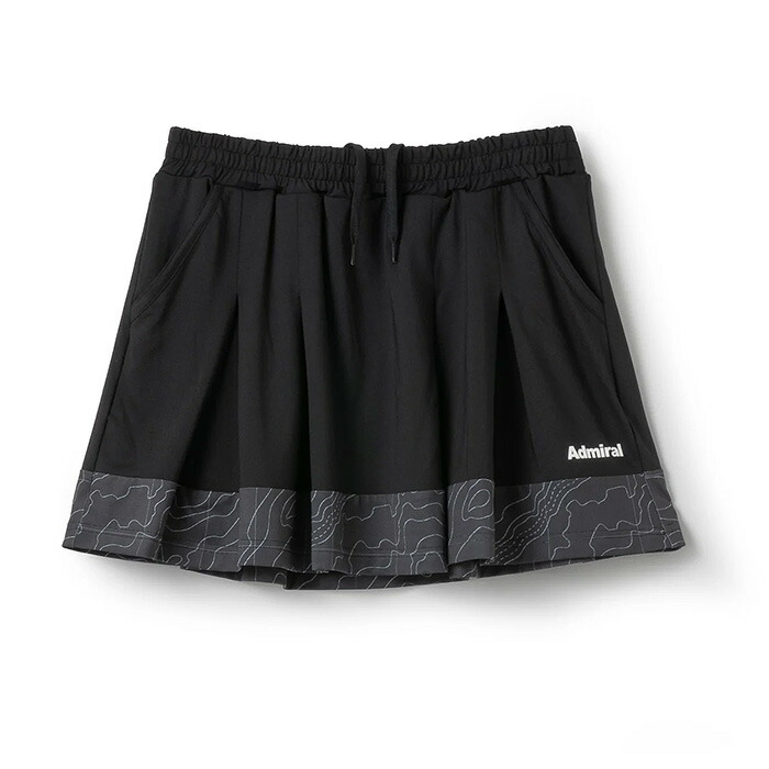 アドミラル〔Admiral〕 グラフィックヘムタックプリーツスコート  ATLA605(BLK10)