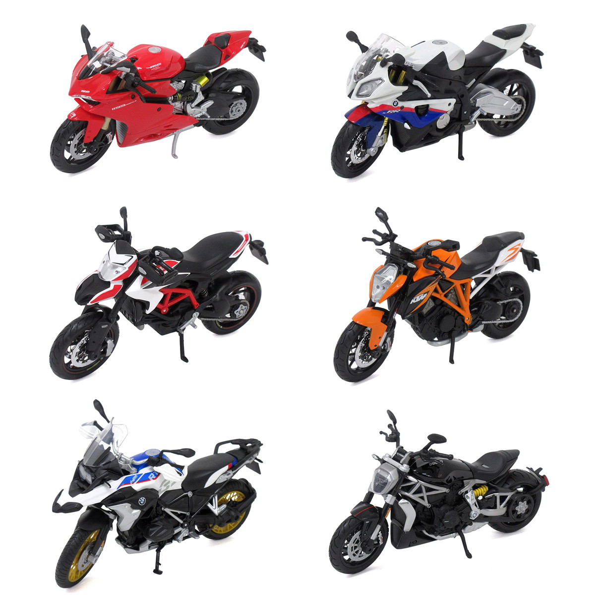 Maisto 1/12 ミニチュア オートバイ EURO モーターサイクル 6種セット マイスト バイク モデル 誕生日 クリスマス プレゼント ギフト ラッピング可 200-011