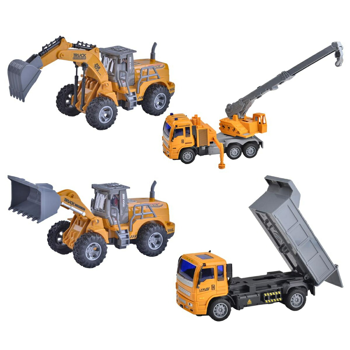 RC はたらくぼくらの建設車 4種セット R/C ラジオコントロールカー 働く車 200-882