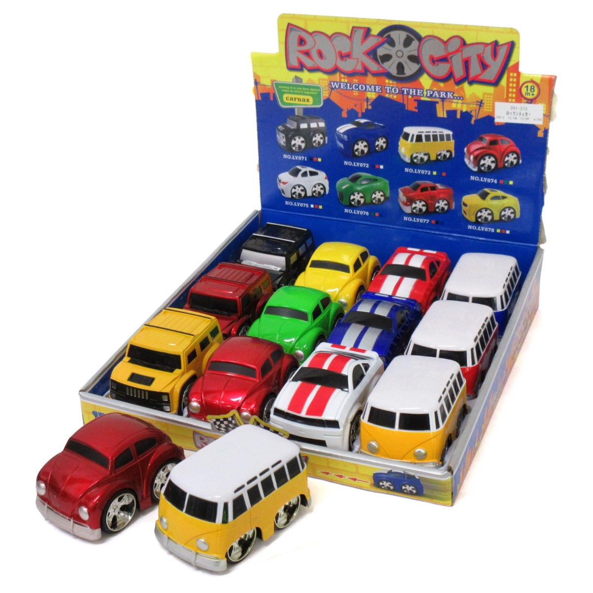 楽天市場】ミニカー フリクション ロックシティカー 4種×3色アソート