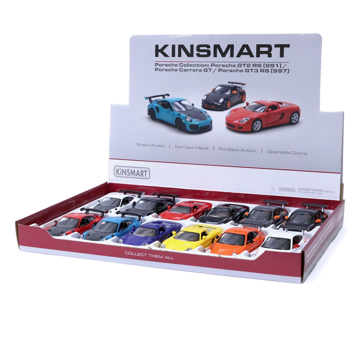 KiNSMART キンスマート プルバックミニカー ポルシェコレクション 3車種×4色 12個セット 201-774