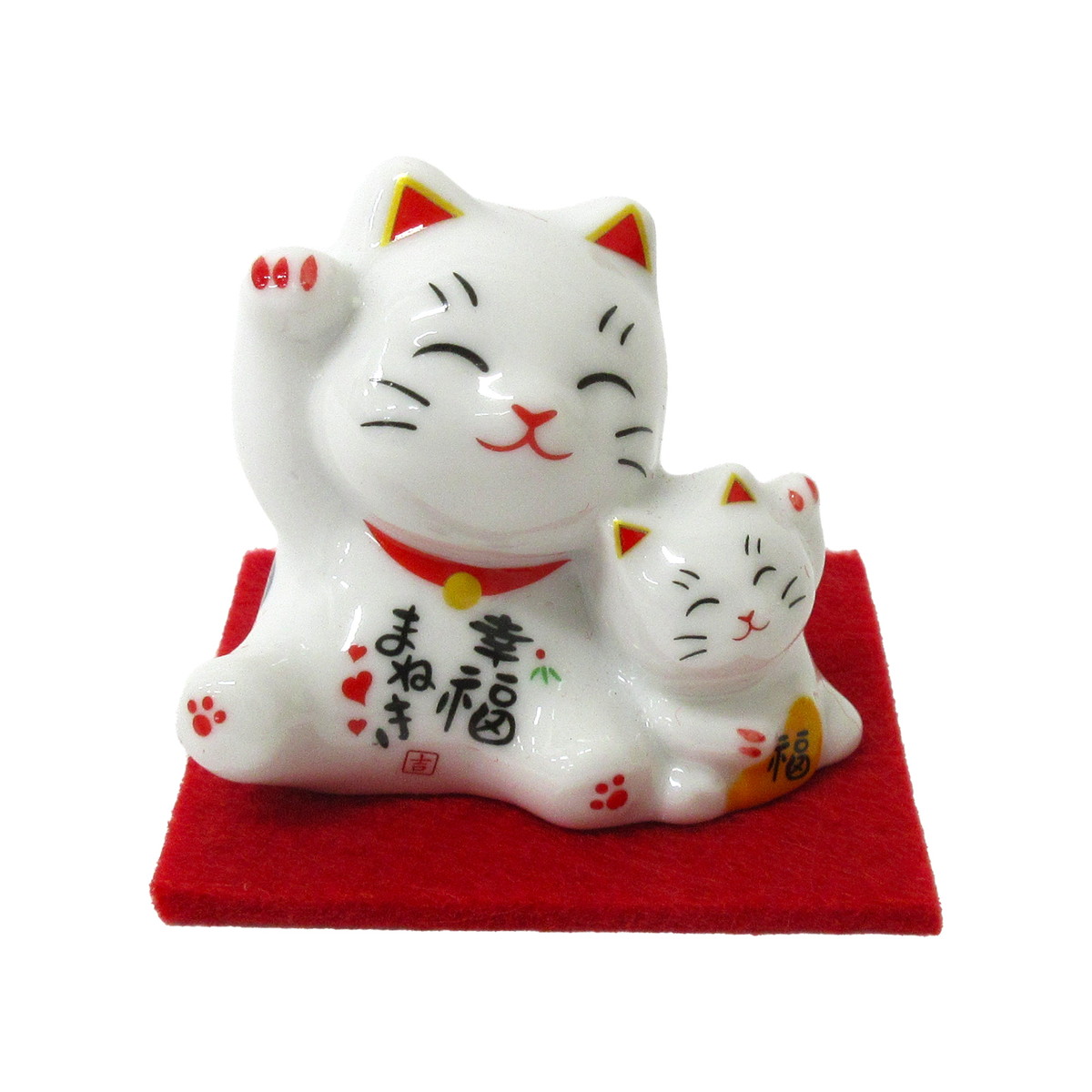 招き猫 親子 陶器 置物 楽天市場】開運 陶器 親子招き猫 まねきねこ 縁起物 置物 303-206