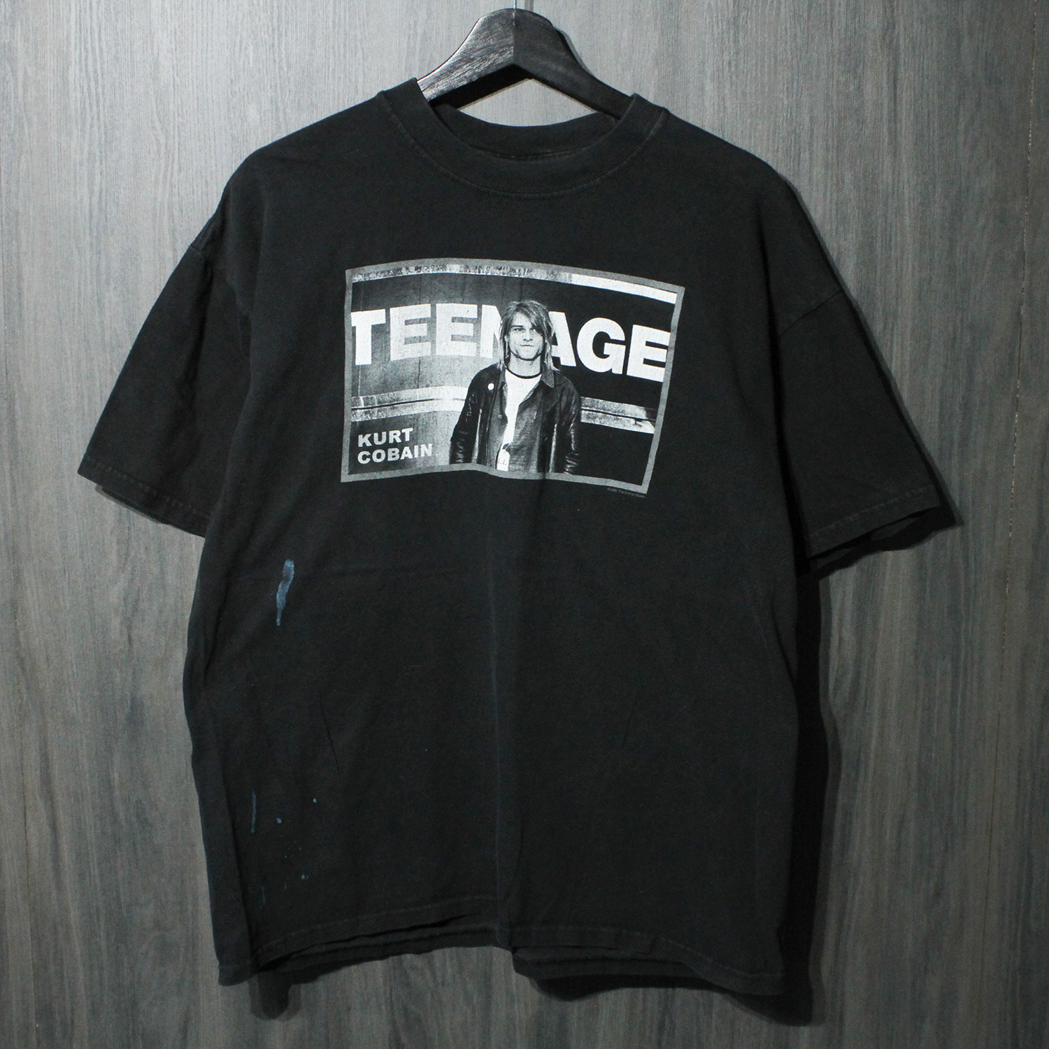 カートコバーン TEENAGE Tシャツ wall of fame 黒 メンズM バンドTシャツ BAND-T Kurt Cobain カート コバーン TEENAGE
