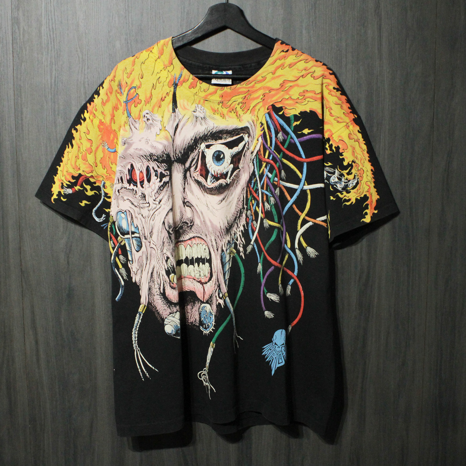 90s VINTAGE TEE Marvel Wolverine X-Men Overload Weapon AOP "WOLVERINE" LIQUID BLUE XL ローガン 半袖Tシャツ ブラック｜Ten past Ten Jr.