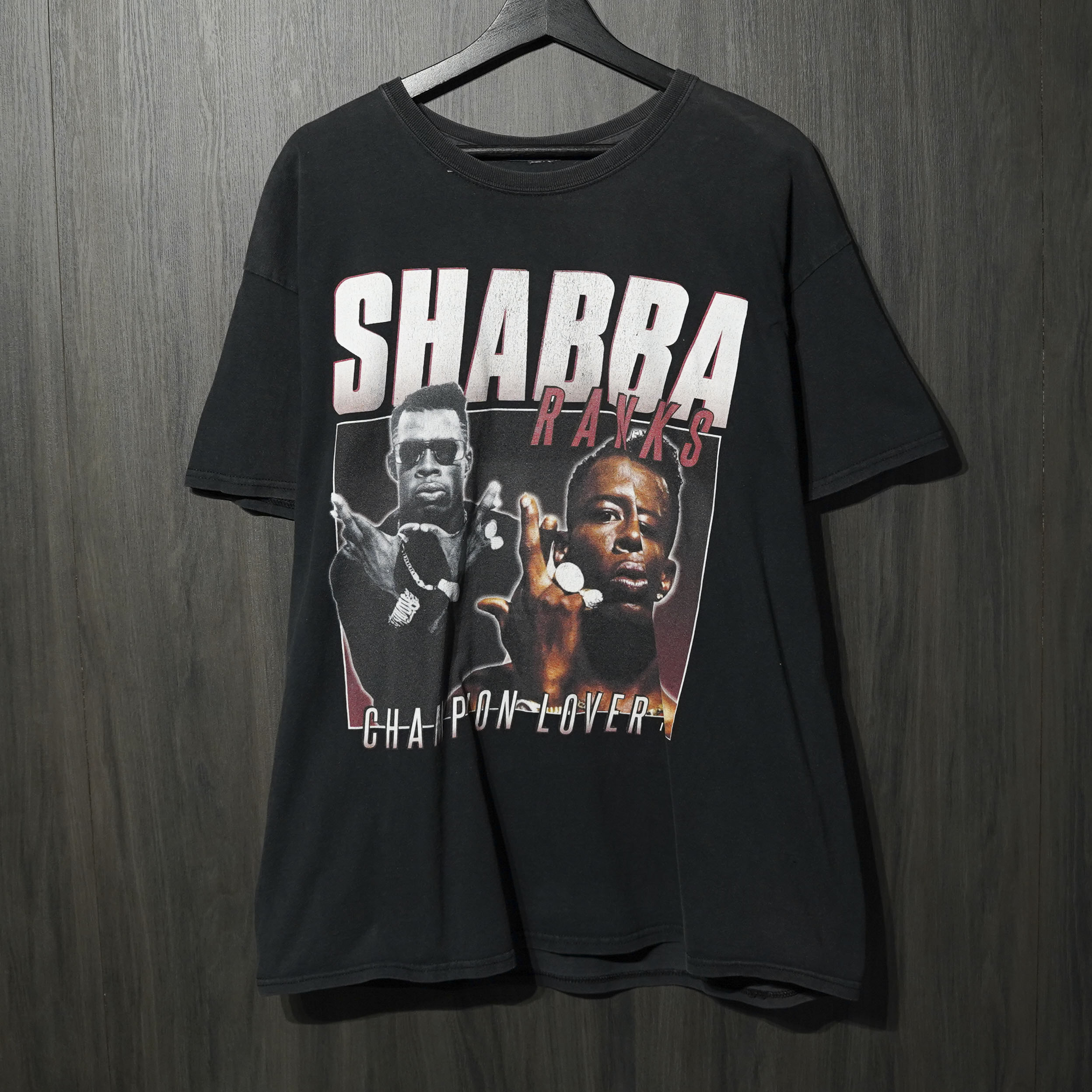 VINTAGE TEE Shabba Ranks " Chanpion Lover " CutTag Fits XL 半袖Tシャツ ブラック｜Ten past Ten Jr. 31,460円