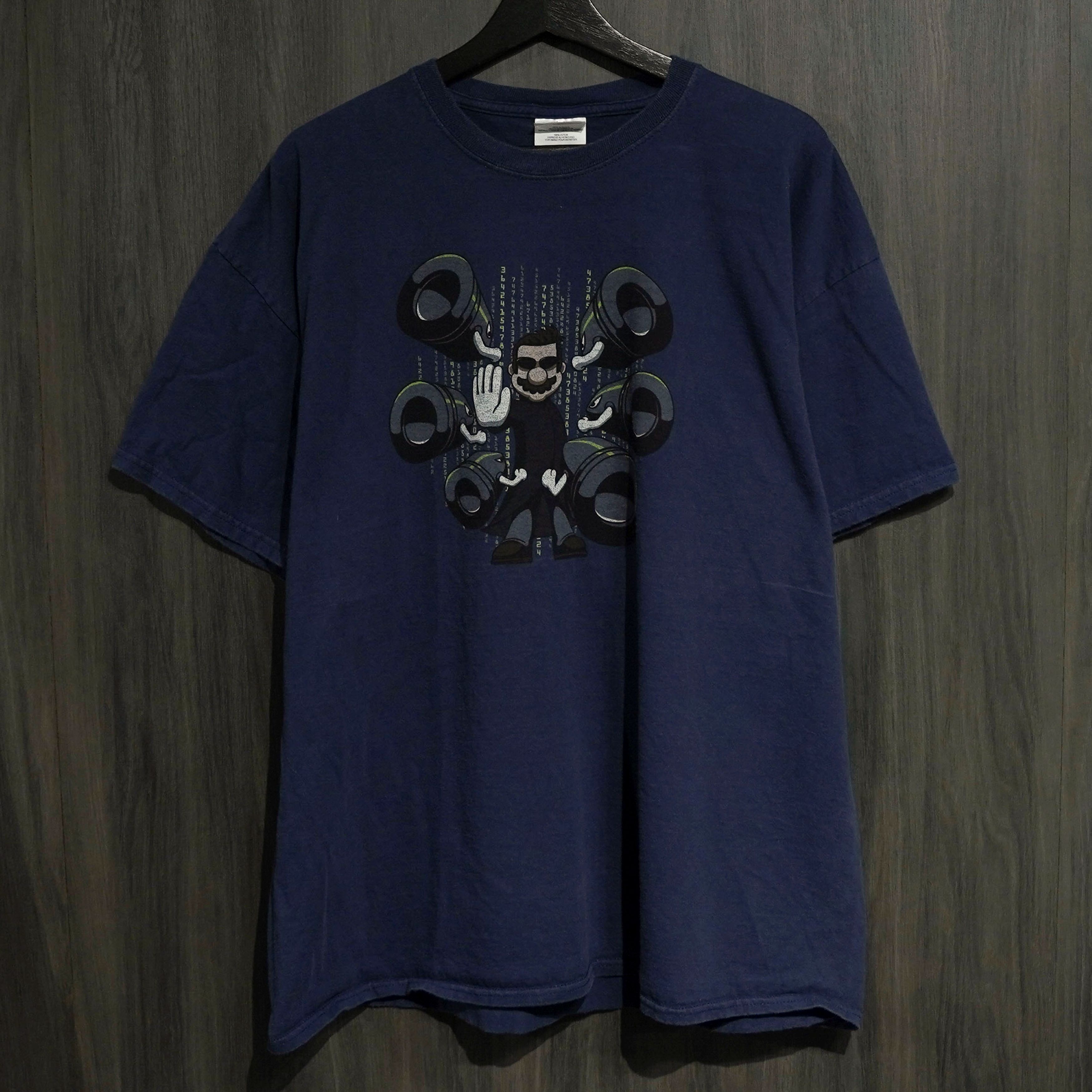 00s Gildan wiid マリオ 大麻 tシャツ 古着 00s Super Mario wiid マリファナ ガンジャ マリオ Tシャツ