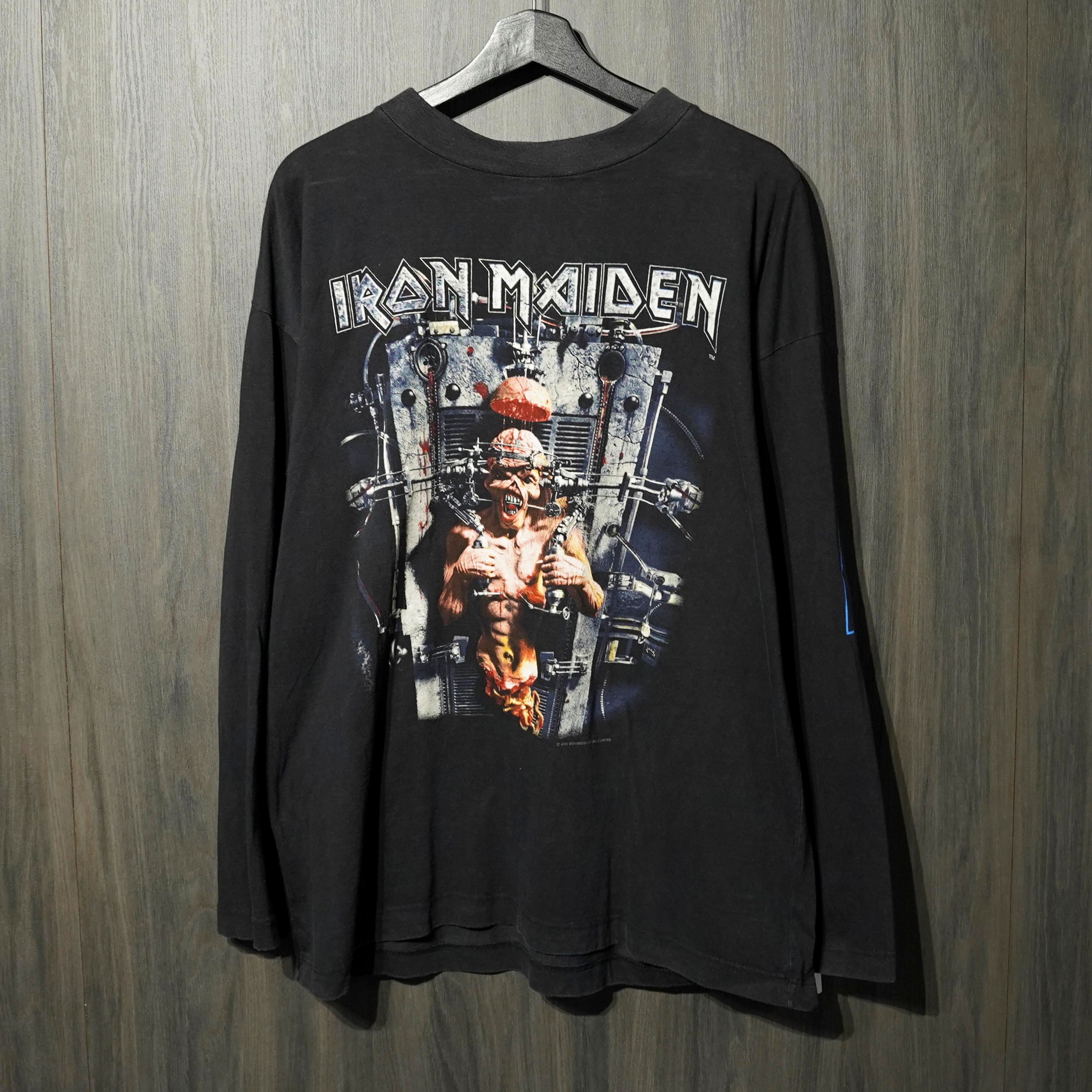90s VINTAGE TEE Iron Maiden "THE X FACTOR" Euro Tag XL アイアン・メイデン 長袖Tシャツ ブラック|Ten past Ten Jr.
