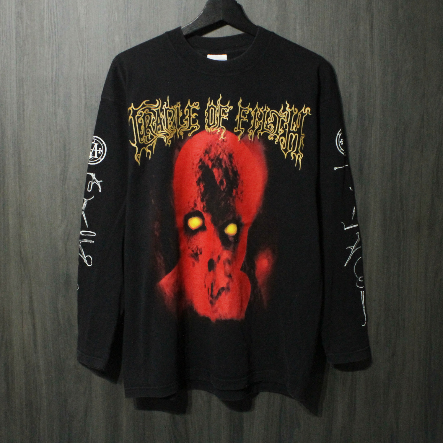 90s VINTAGE TEE Cradle of Filth "Lord AbortionL/S Tee" SCREENSTARS L クレイドル・オブ・フィルス 長袖Tシャツ ブラック｜Ten past Ten Jr.
