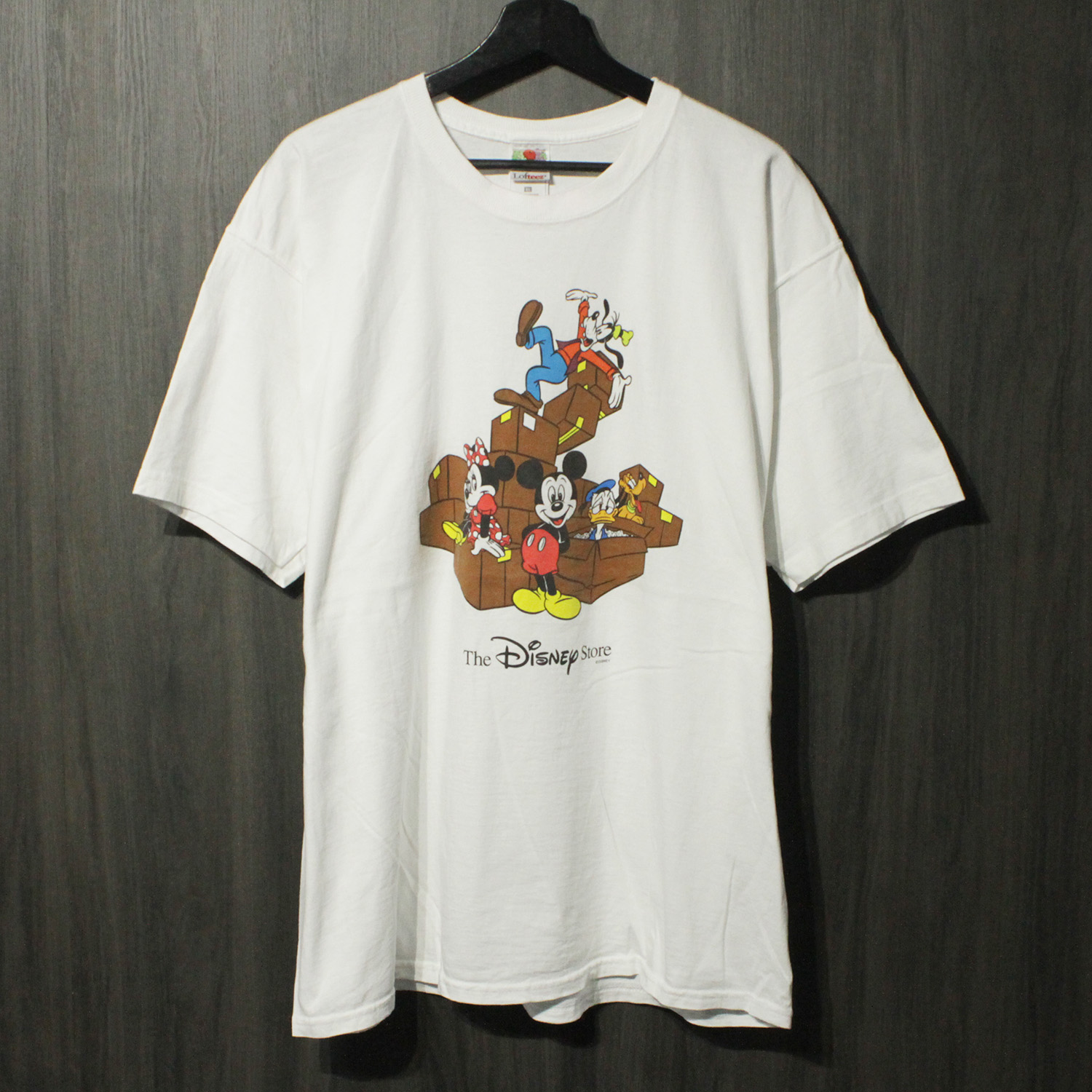 90s VINTAGE TEE Disney \" Grand Opening Team \"" FOTL XL ウォルトディズニー 半袖 プルオーバー 白いこと"