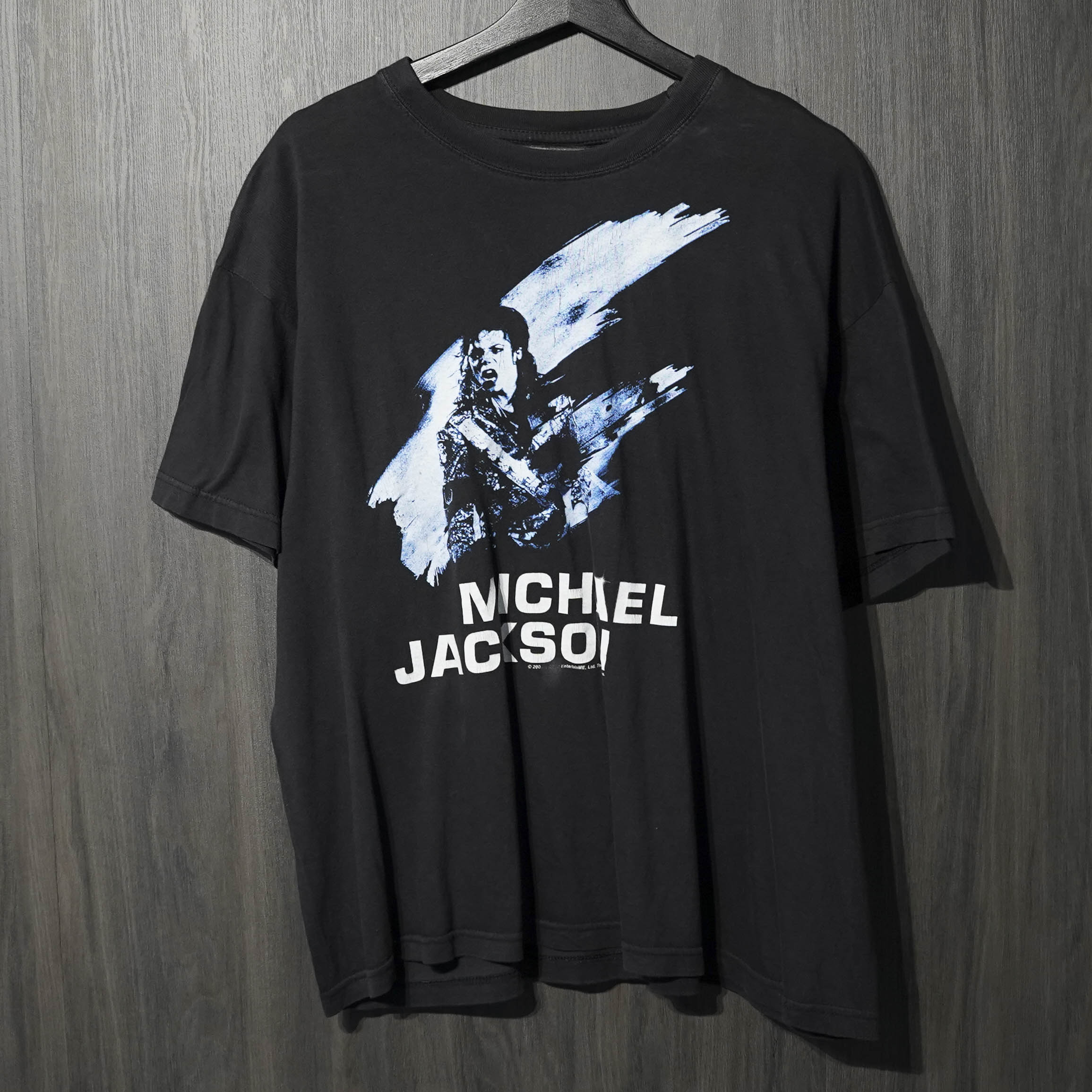 90s VINTAGE TEE Michael Jackson \"Tour Boot \"" EURO XL マイケル・ジャクソン 半袖プルオーバー 黒いこと"