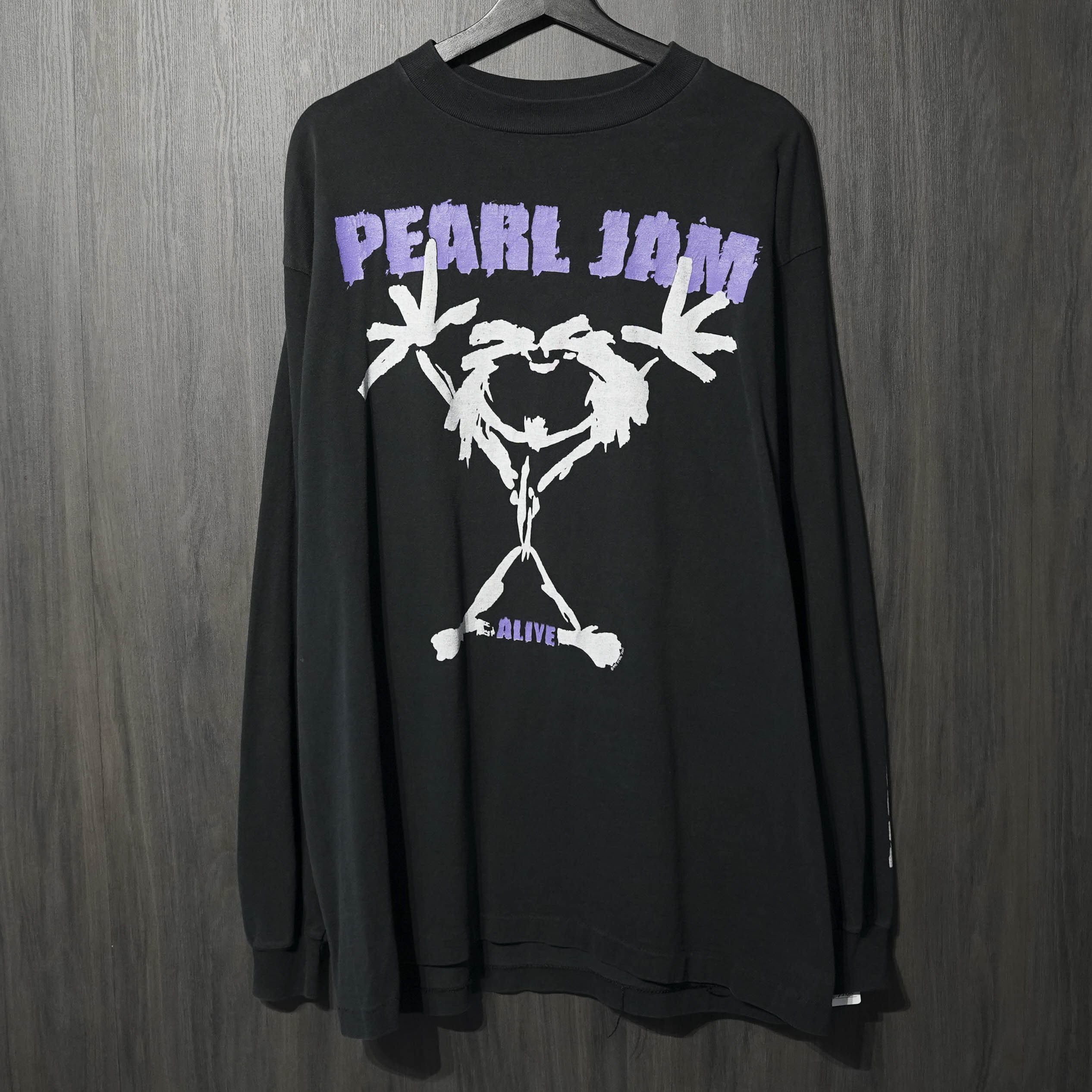 90s Pearl Jam パールジャム ロンT 長袖 Band バンド L/S 90'S Pearl Jam L/S WAFFLE THERMAL（パールジャム 刺繍ロゴ入り