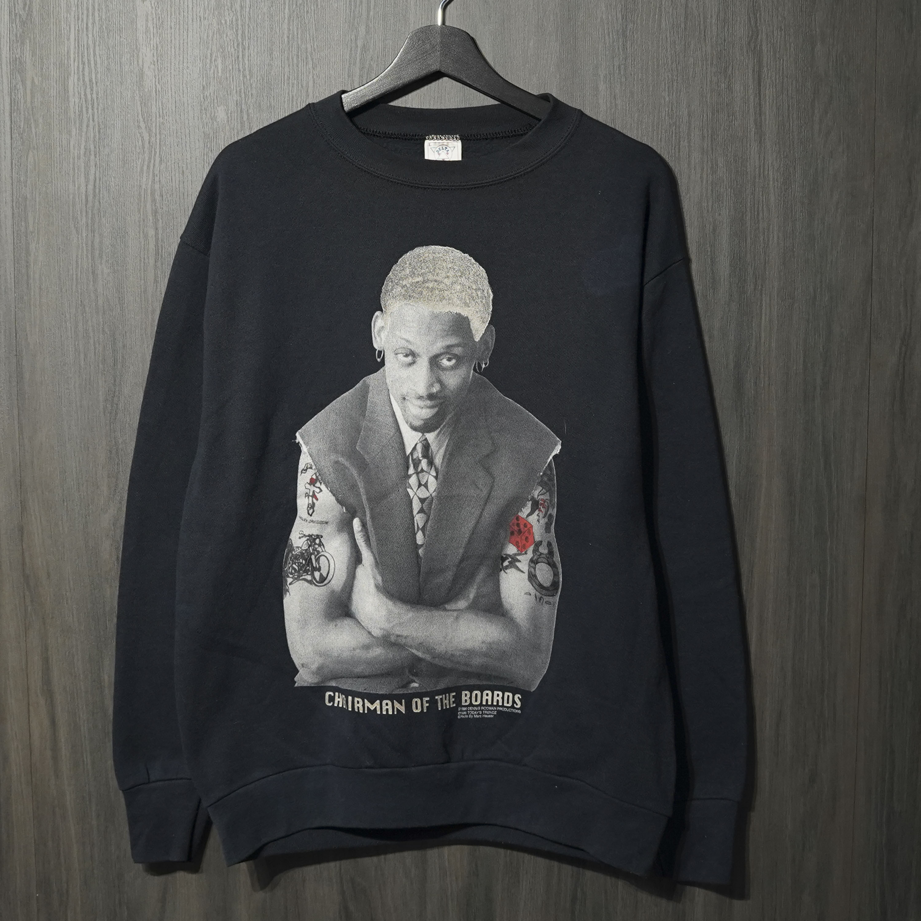 VINTAGE ヴィンテージ DUNLOP ダンロップ DENIS RODMAN デニスロッドマン プロモーションTシャツ ホワイト サイズL 美品 中古 4c075808 VINTAGE ヴィンテージ DUNLOP ダンロップ DENIS RODMAN デニス
