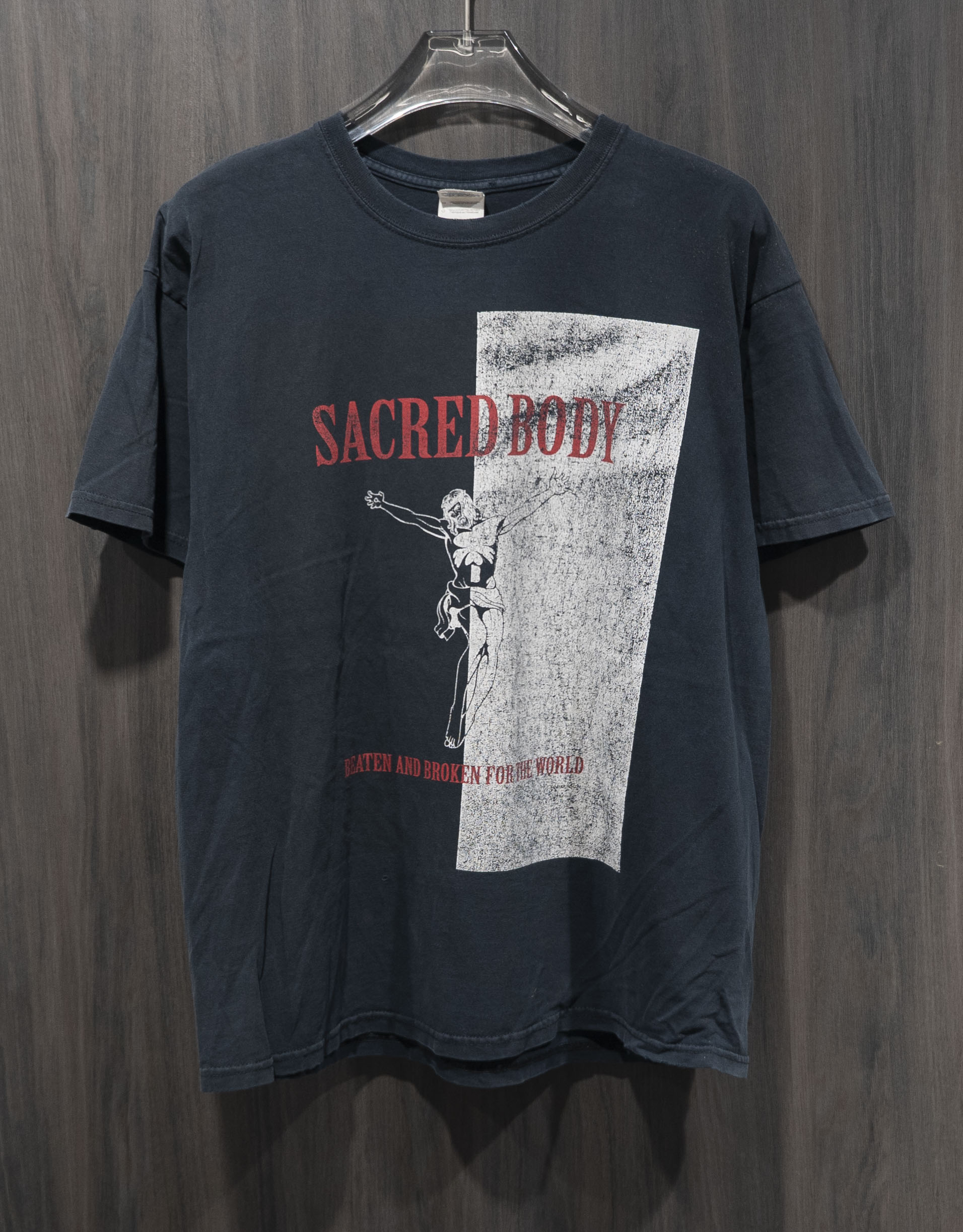 00s VINTAGE TEE Jesus \" Scarface \"" GILDAN L 救世主 半袖プルオーバー 黒いこと"