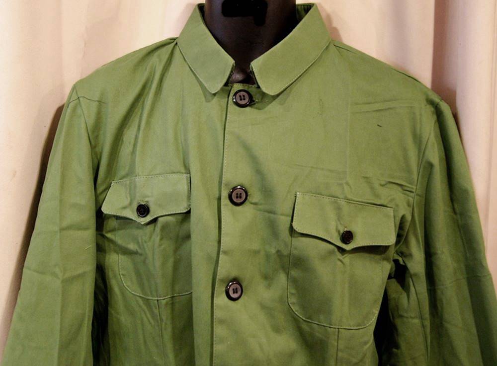 楽天市場 コットン製中国人民服 中山服 上衣 カーキ色 天宝堂