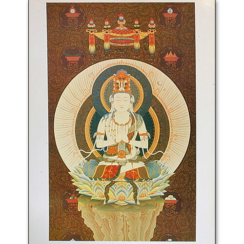 楽天市場】額装仏画 勢至菩薩 絹本手書き 44.5×37cm : 栗田こだわり