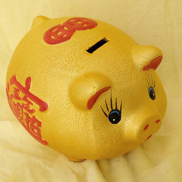 楽天市場】横浜中華街名物・金運を呼び込む金ブタ招財貯金箱 5