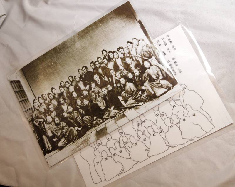 楽天市場 グイド フルベッキ 致遠館の学生群像 フルベッキ群像 モノクロ ラミネート加工 天宝堂