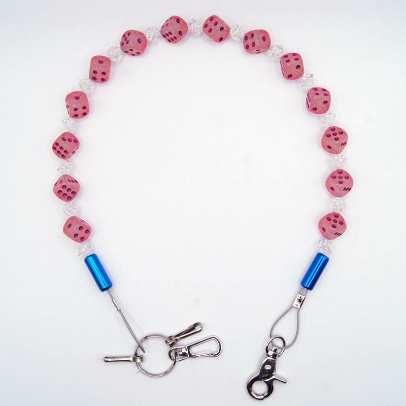 ウォレット　チェーン　サイコロ　ダイス サイコロ ウォレットチェーン 3連チェーン シルバー メンズ ダイス