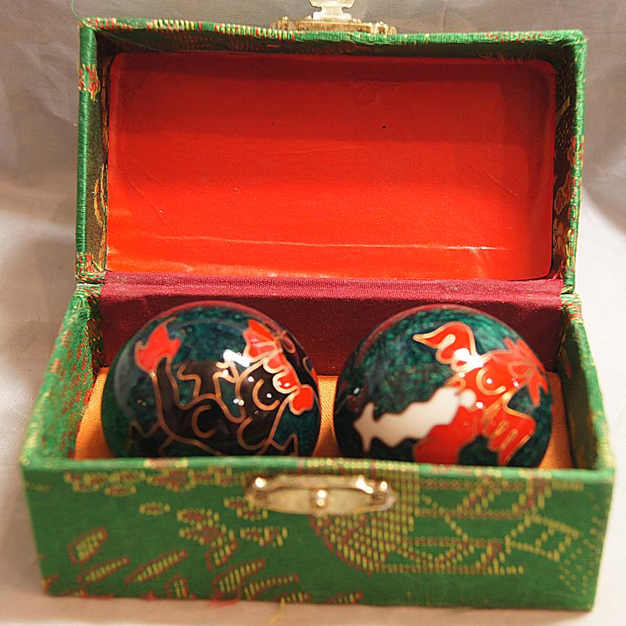 楽天市場】七宝健身球・福文字柄 緑色 直径40mm : 天宝堂