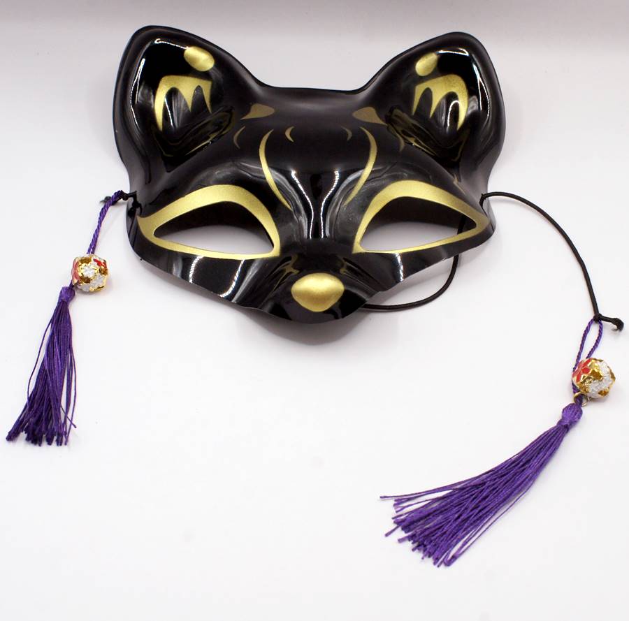 楽天市場】お面 猫面二十三／黒月 1枚（おめん） : イベント企画