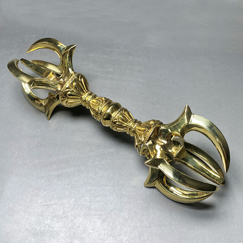 楽天市場】光則作 純銀製五寸五鈷杵(24金鍍金版） : 日本黎明社 楽天