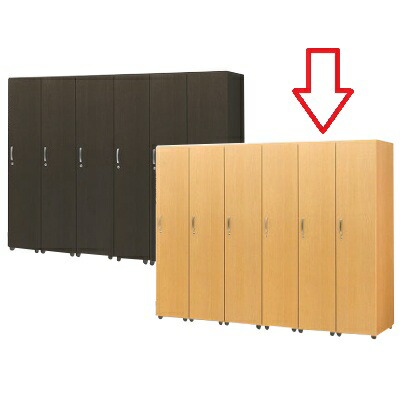収納家具 用だんす 【木製フリージョイントロッカー 1段 自然的 FJLS-NA】 FJLS-NA/ 395×550×H1,860 /【お役目用】【貨物輸送別】【労働者階級用】 /テンポス