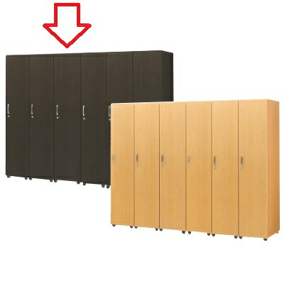 収納家具 用だんす 【木製フリージョイントロッカー 1段 赤銅色 FJLS-BR】 FJLS-BR/ 395×550×H1,860 【お役目用】【貨物輸送別】 /テンポス