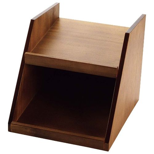 木製 オーガナイザーボックス用スタンド 2段2列 茶/業務用/新品/送料無料