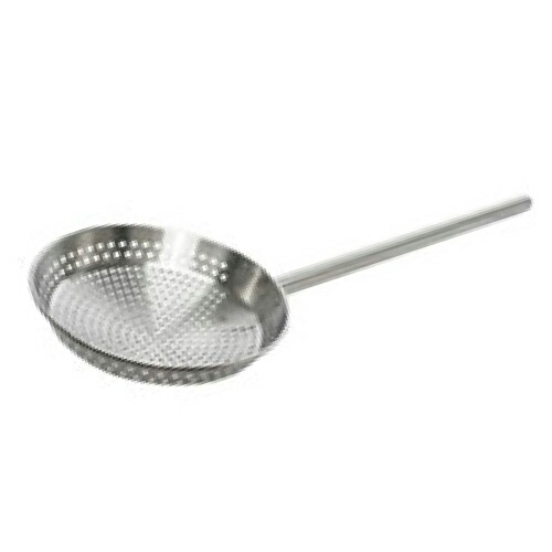 ステンレス 一体型角柄網ひしゃく 25cm(6mm穴)柄長1000 KSA25-100/業務用/新品/小物送料対象商品