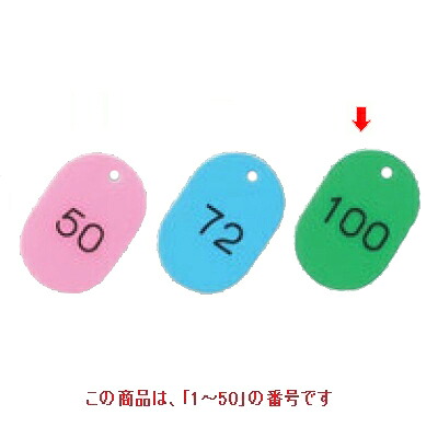 【10セット】番号札 大(50個セット)1～50 グリーン 11811 グリーン /業務用/新品/送料無料