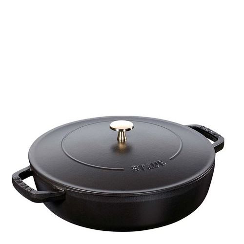 ストウブ ブレイザーソテーパン 24糎 黒いこと 40511－473/お役目用/新品/貨物輸送無料