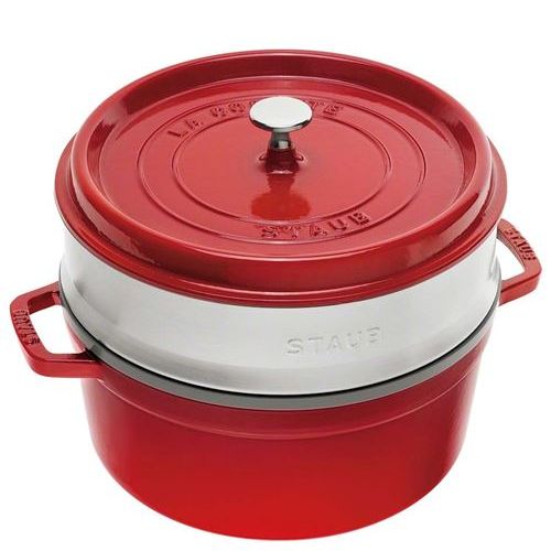 ストウブ ピコ・ココット スチーマーセット 26糎 桜んぼう 40510－601/御役目用/新品/貨物輸送無料 鍋・フライパン-その他