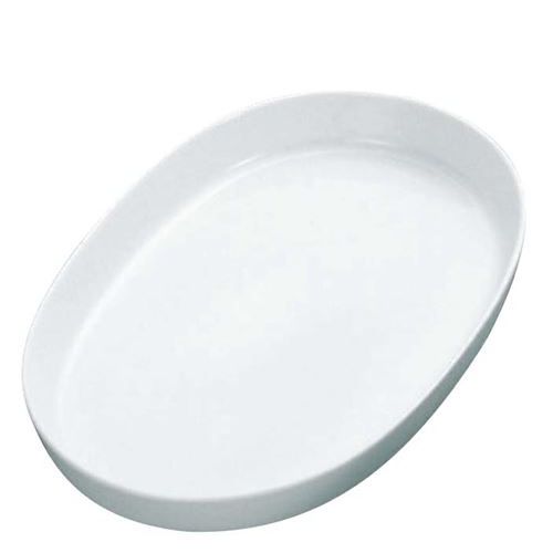 白磁オーヴン オーバルベ－第一人者 グラタン皿 15 3／4吋/御役目用/新品/小物貨物輸送客体商いもの