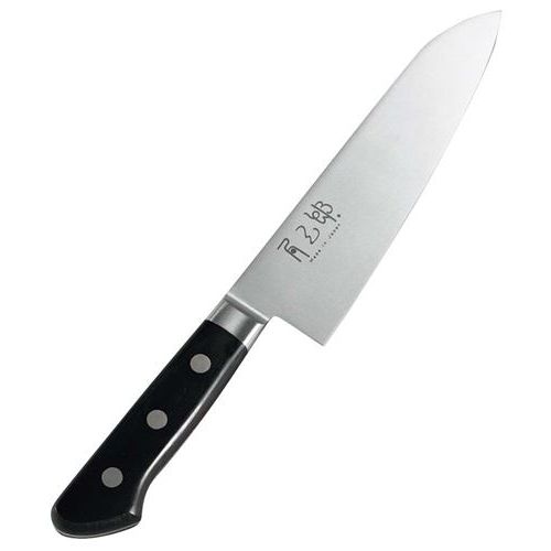 角三郎 ハイカーボン10A ツバ付パッカー柄 三徳 18cm/業務用/新品/小物送料対象商品｜厨房機器と店舗用品 TENPOS