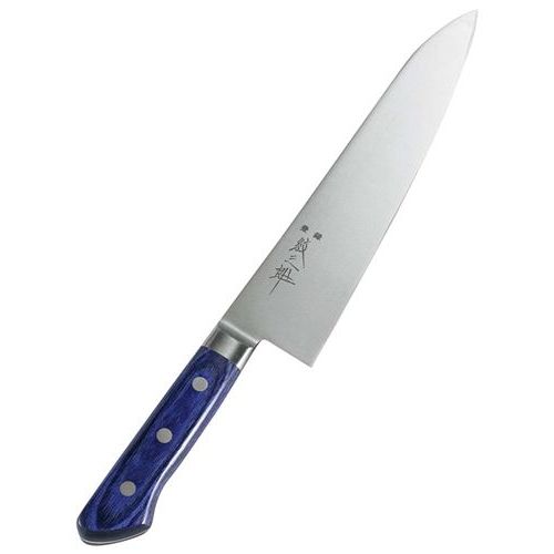 紋三郎 モリブデン鋼 ツバ付 青合板 牛刀 21cm/業務用/新品/小物送料対象商品|厨房機器と店舗用品 TENPOS