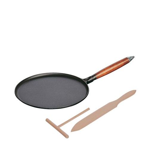 ストウブ 木柄 クレープパン 28cm ブラック 40509－525/業務用/新品/小物送料対象商品