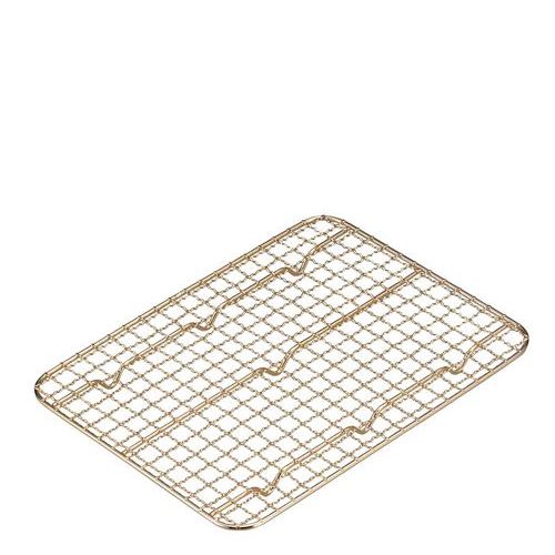 ステンレス 角バットアミ クリンプ目(金メッキ付)3枚取/業務用/新品/小物送料対象商品