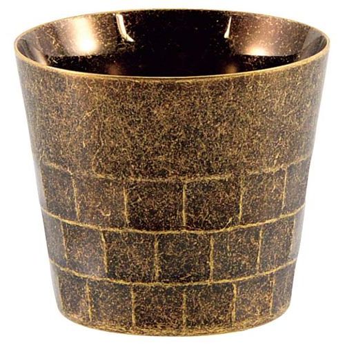 レトロ 18-8 二重タンプラー 年寄りの ゴールド/御役目用/新品/貨物輸送無料