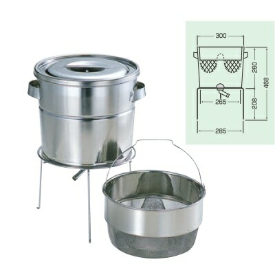 バケツ 18-8 バケットIII(バスケット式)13L 中目 MSD-1360 MSD-1360/業務用/新品/小物送料対象商品 /テンポス