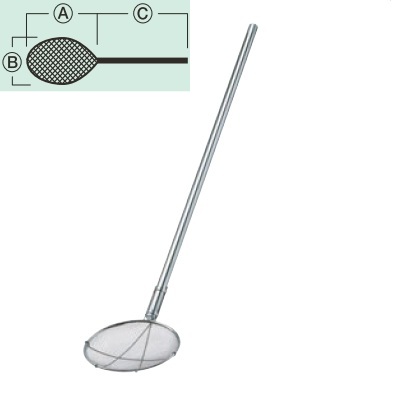 すくいあみ TS 18-8 パイプ柄丸型給食用スクイ網短柄 24cm 14メッシュ /業務用/新品/小物送料対象商品