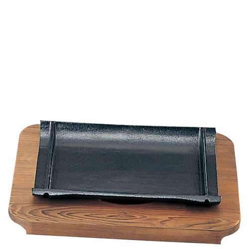 SN 鉄 和風ステーキ皿 焼杉 竹 21cm/業務用/新品/小物送料対象商品