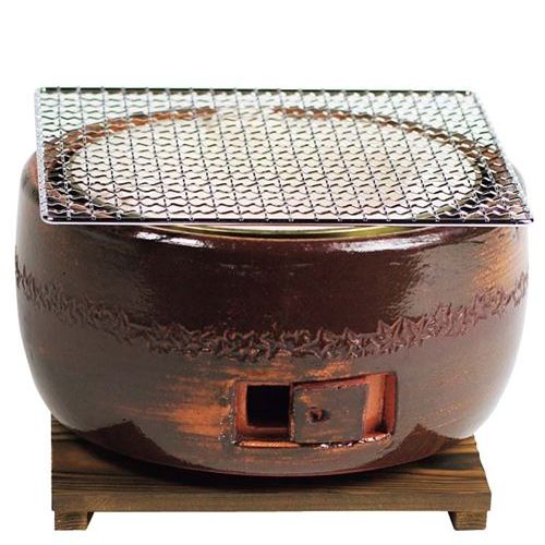 三河コンロ 大型(茶)C－1/業務用/新品/送料無料