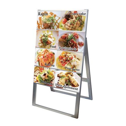 カードケーススタンド看板 A4ヨコ ハイタイプ片面4枚 CCSK－A4Y4KH 38531－1/業務用/新品/小物送料対象商品