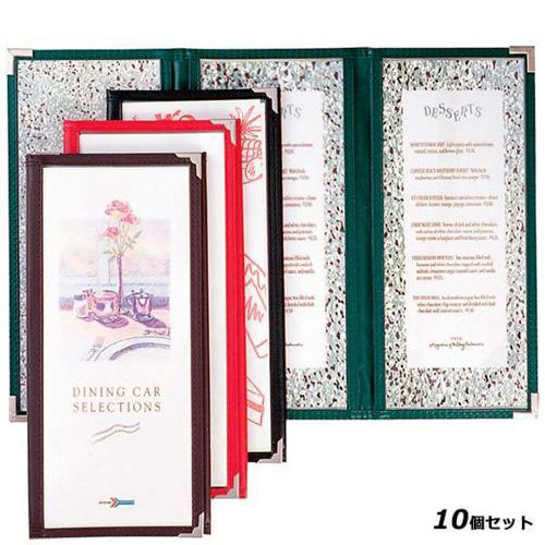 【10セット】シンビ メニューブック ABW－6 黒 /業務用/新品/小物送料対象商品