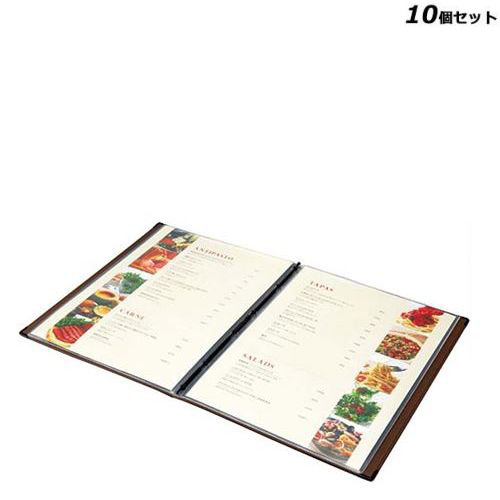 【10セット】レザフェス メニューファイル用ポケット(6穴)4枚入 1982 /業務用/新品/小物送料対象商品