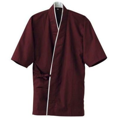 作務衣上衣 EA3061－2(男女兼用)えんじ L/業務用/新品/小物送料対象商品