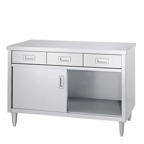 ED－12045 キャビネット作業台 ED型(片面／引出・ステンレス戸)/業務用/新品/送料無料